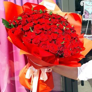 101 красная роза в Одессе фото