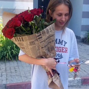 21 красная роза в Одессе фото