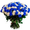 Фото товара 101 белая и синяя роза (крашеная) в Одессе