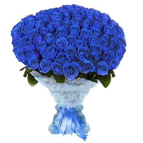 Фото товара 101 синяя роза (крашеная) в Одессе