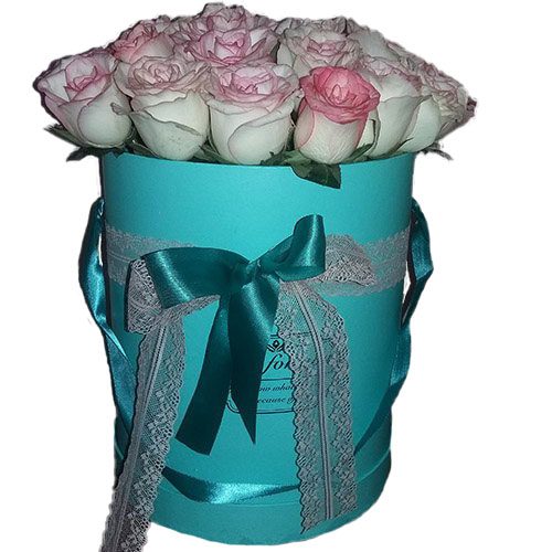 Фото товара 21 элитная розовая роза в коробке в Одессе