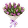 Фото товара 15 бело-фиолетовых тюльпанов в Одессе