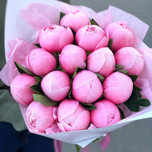 Фото товара 15 розовых пионов в Одессе