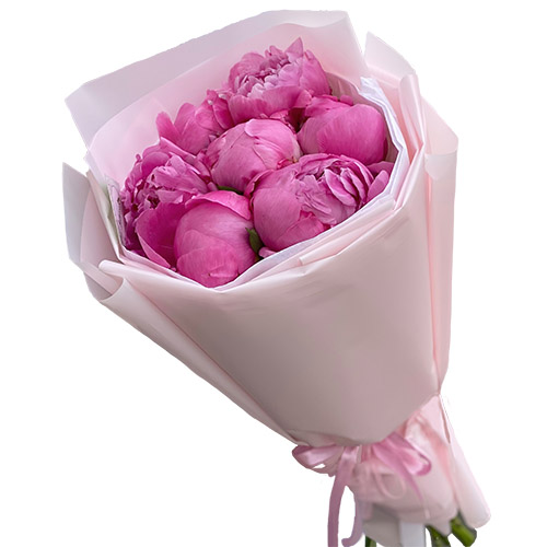 Фото товара 7 розовых пионов в Одессе