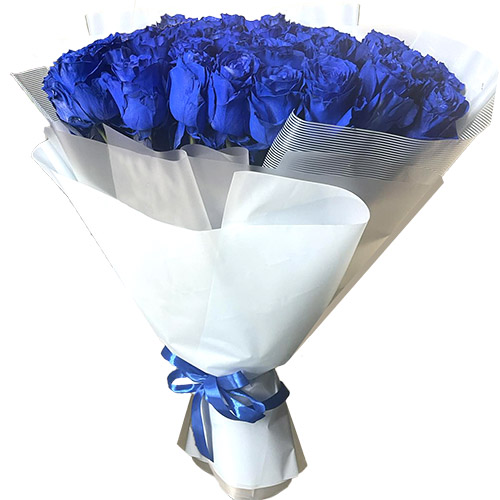Фото товара 33 голубые розы (Эквадор) в Одессе