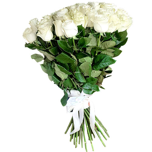Фото товара 33 білі троянди в Одессе