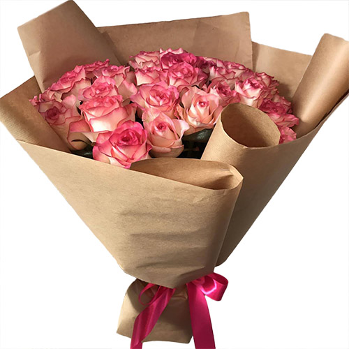 Фото товара 25 розовых роз в Одессе